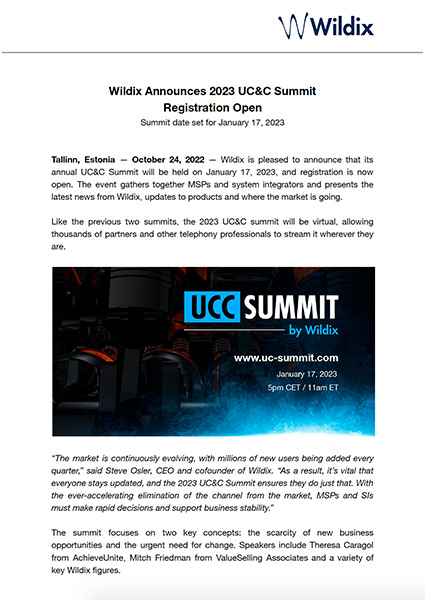summit-2023-pr-wildix-announces-2023-ucc-summit-registration-open